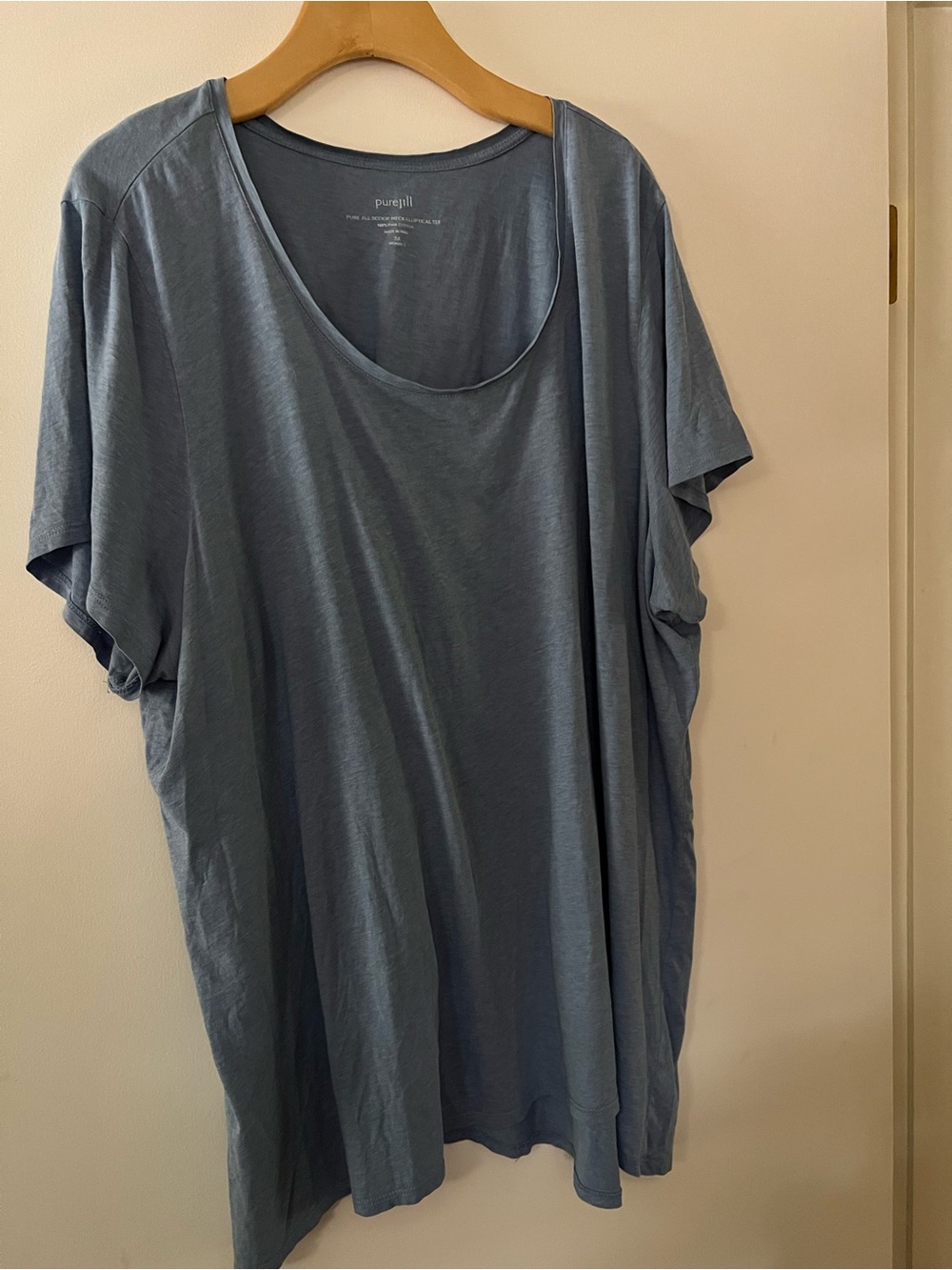 J. Jill Pure Jill Relaxed Scoop Neck Tunic in Dusty Blue